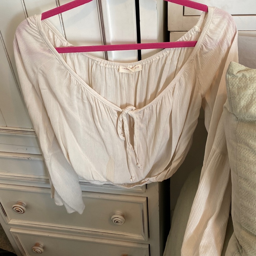 American Threads beige crop size L